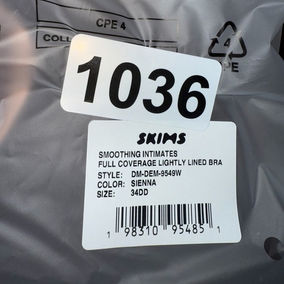 SKIMS Smoothing Full Coverage Bra Sienna 34DD NWT - Picture 11 of 11